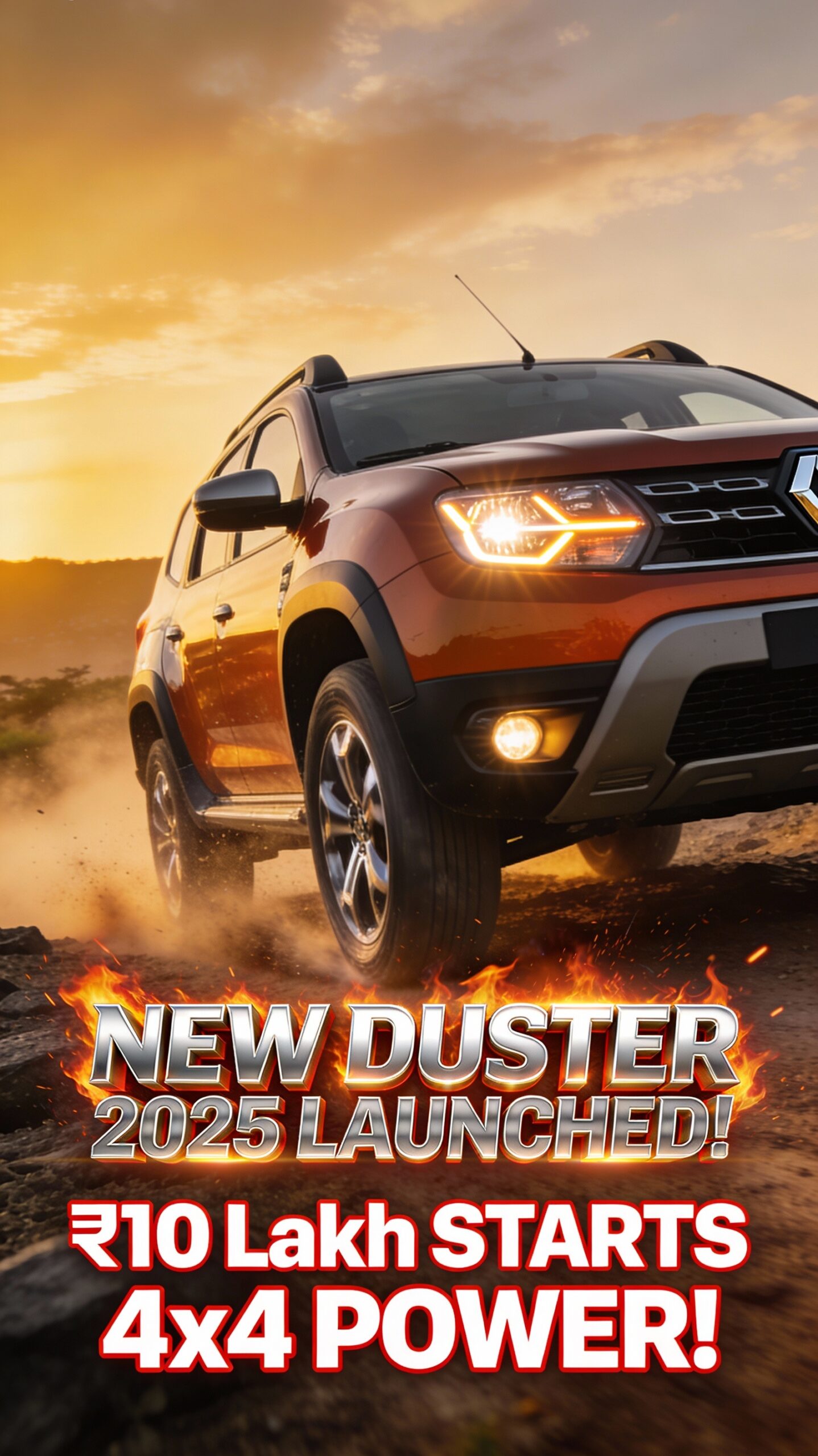 New Renault Duster teased for India! Republic Day Jan 26 launch: variants, 1.3L turbo, ADAS, ₹12-18L price vs Creta. Full specs, rivals & buying guide.