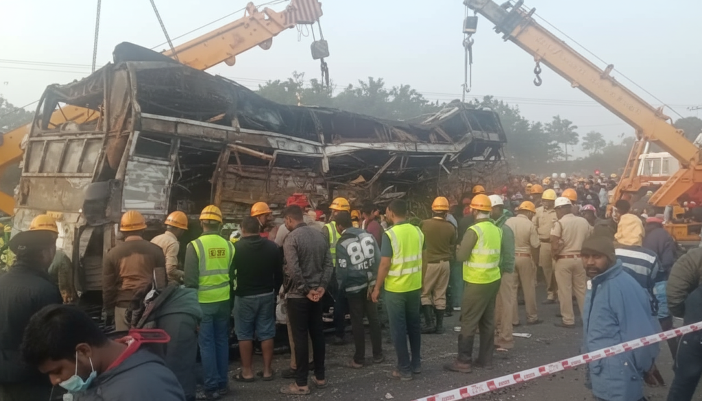 karnataka chitradurga bus accident.