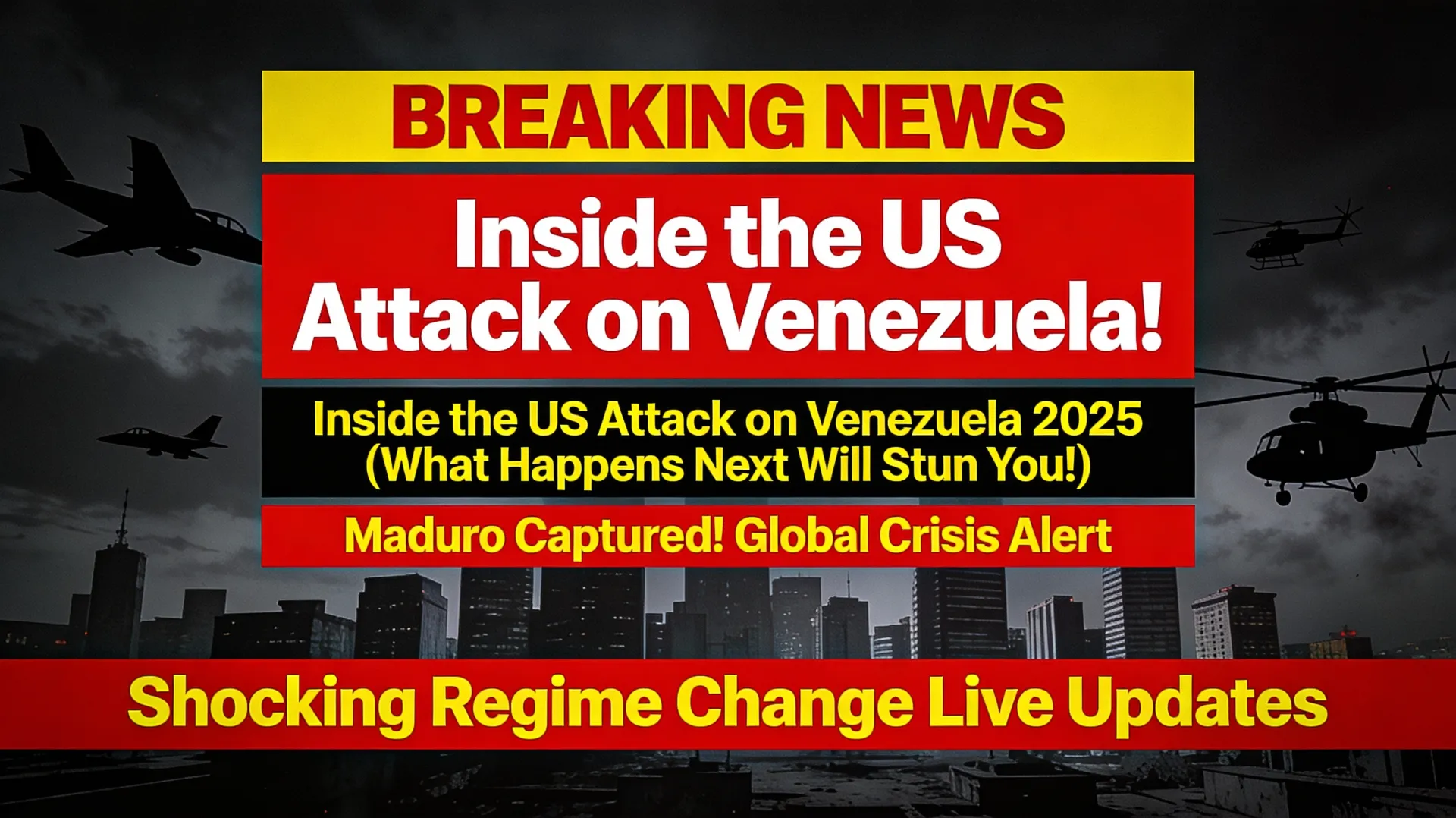 US military strikes Venezuela, capturing Maduro in shocking raid—inside the explosive attack, human toll, and global fallout. What happens next will stun you! Full story + analysis. US Attack on Venezuela